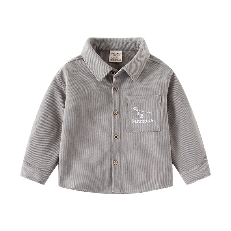 Boy's Corduroy Shirt, Baby and Toddler Casual Top Trendy Kids' Clothing