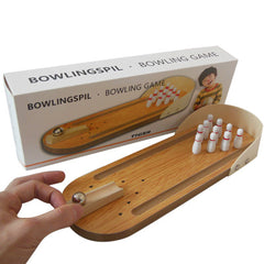 Mini Bowling Table Games Wooden Children's Educational Innovative Toys Solid Wood Parent-Child Fun Ball