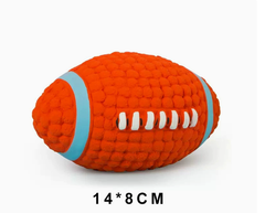 Pet latex toys, latex rugby, soccer, sound making toys, bite resistant, venting pet dog toys