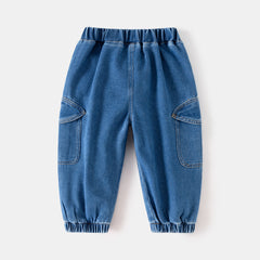 Baby Large Pocket Cover Pants Spring Casual Kids Bottoms