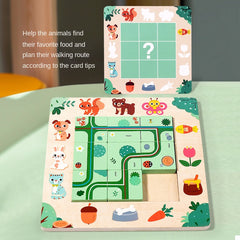 Find a route, children's board games, mazes, puzzles, puzzle solving skills, early childhood education, boys and girls' toys