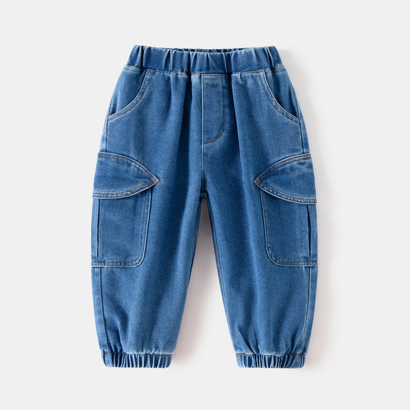 Baby Large Pocket Cover Pants Spring Casual Kids Bottoms
