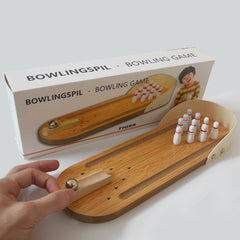 Mini Bowling Table Games Wooden Children's Educational Innovative Toys Solid Wood Parent-Child Fun Ball